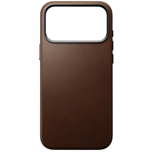 Apple iPhone 18 Pro Max / 17 Pro Max barna Nomad Traditional prémium bőr tok - 3