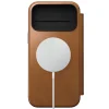 Apple iPhone 18 Pro Max / 17 Pro Max trieslovo hnedé Nomad Modern Leather Folio prémiové peňaženkové puzdro z pravej kože thumbnail