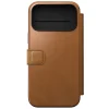 Apple iPhone 18 Pro Max / 17 Pro Max trieslovo hnedé Nomad Modern Leather Folio prémiové peňaženkové puzdro z pravej kože thumbnail