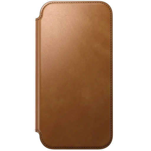 Apple iPhone 18 Pro Max / 17 Pro Max trieslovo hnedé Nomad Modern Leather Folio prémiové peňaženkové puzdro z pravej kože - 6