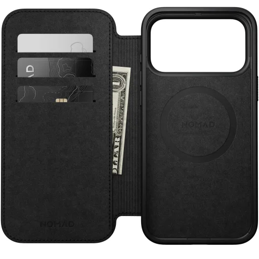 Apple iPhone 18 Pro Max / 17 Pro Max trieslovo hnedé Nomad Modern Leather Folio prémiové peňaženkové puzdro z pravej kože - 7