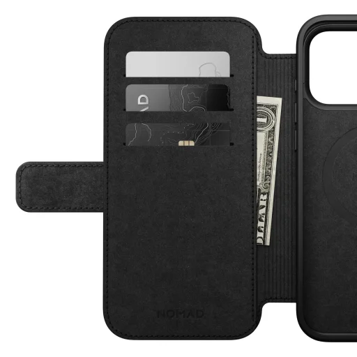 Apple iPhone 18 Pro Max / 17 Pro Max trieslovo hnedé Nomad Modern Leather Folio prémiové peňaženkové puzdro z pravej kože - 8