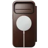 iPhone 18 Pro Max / 17 Pro Max Nomad Modern Leather Folio kožené otváracie puzdro, rustikálna hnedá (Horween) thumbnail