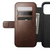 iPhone 18 Pro Max / 17 Pro Max Nomad Modern Leather Folio kožené otváracie puzdro, rustikálna hnedá (Horween) thumbnail