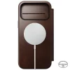iPhone 18 Pro Max / 17 Pro Max Nomad Modern Leather Folio kožené otváracie puzdro, rustikálna hnedá (Horween) thumbnail