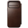 iPhone 18 Pro Max / 17 Pro Max Nomad Modern Leather Folio kožené otváracie puzdro, rustikálna hnedá (Horween) thumbnail