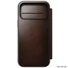 iPhone 18 Pro Max / 17 Pro Max Nomad Modern Leather Folio kožené otváracie puzdro, rustikálna hnedá (Horween) thumbnail