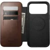 iPhone 18 Pro Max / 17 Pro Max Nomad Modern Leather Folio kožené otváracie puzdro, rustikálna hnedá (Horween) thumbnail
