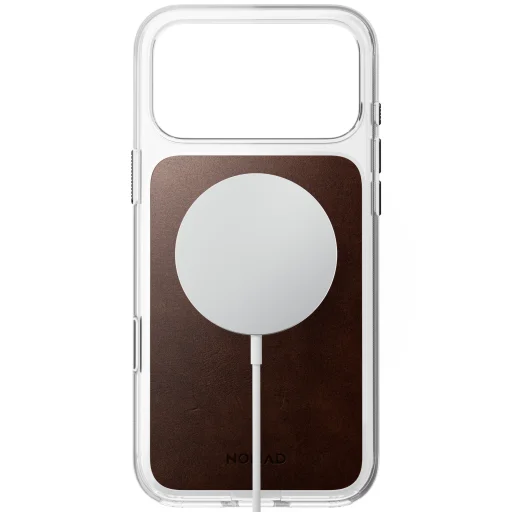 iPhone 18 Pro Max / 17 Pro Max rustikálna hnedá Nomad Clear Leather Case prémiový kožený kryt (Horween) - 2