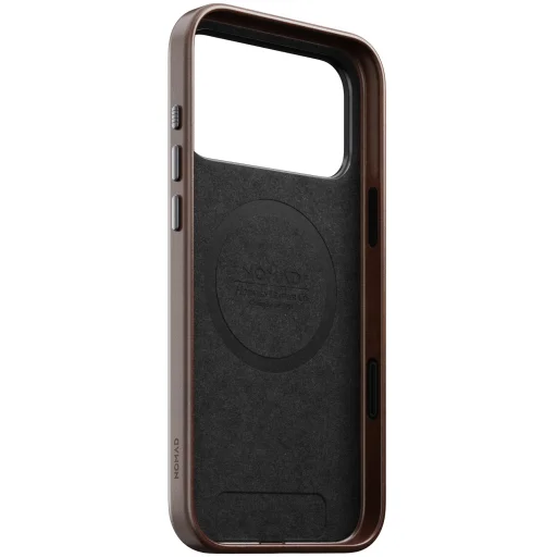 iPhone 18 Pro Max / 17 Pro Max rusztikus barna Nomad Traditional valódi bőr tok - 7