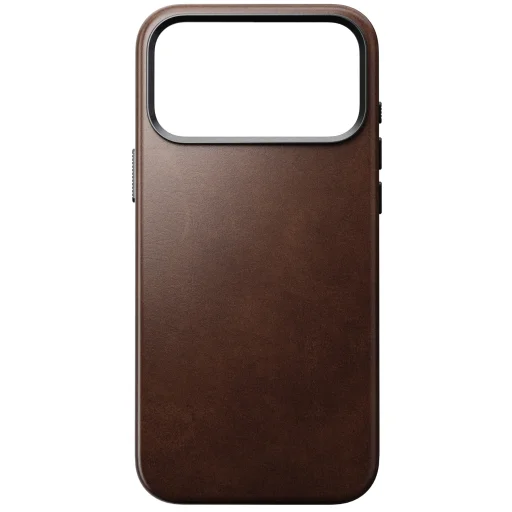 iPhone 18 Pro Max / 17 Pro Max rustikálne hnedé Nomad Traditional puzdro z pravej kože - 4