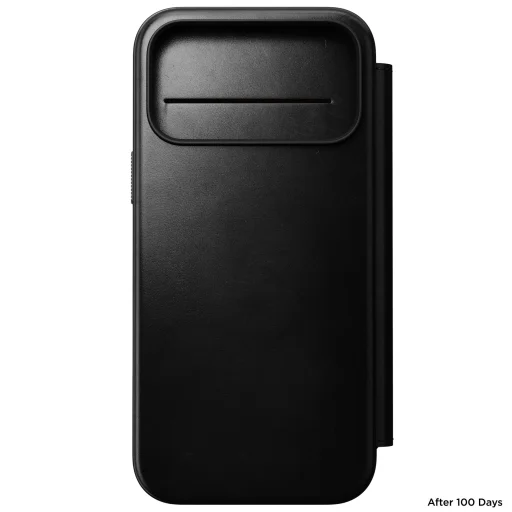 iPhone 18 Pro Max és 17 Pro Max fekete Nomad Modern Leather Folio prémium Horween bőr pénztárcatok - 8