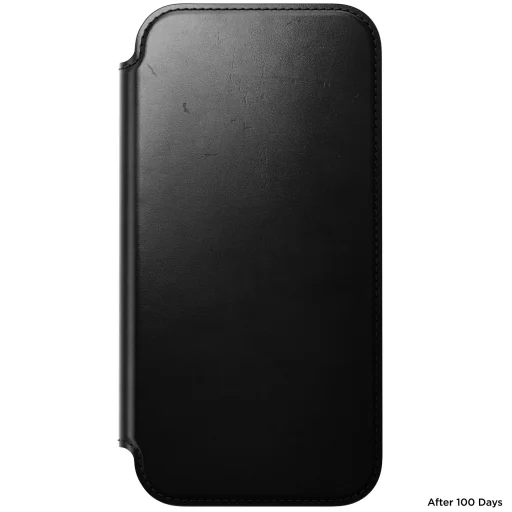 iPhone 18 Pro Max és 17 Pro Max fekete Nomad Modern Leather Folio prémium Horween bőr pénztárcatok - 12