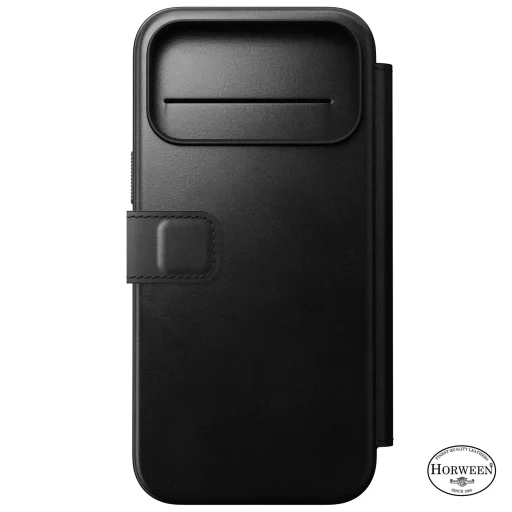 Čierne prémiové peňaženkové puzdro Nomad Modern Leather Folio z kože Horween pre iPhone 18 Pro Max a 17 Pro Max - 7
