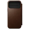 iPhone 18 Pro Max / 17 Pro Max Barna Nomad Modern Leather Folio kinyitható bőrtok thumbnail