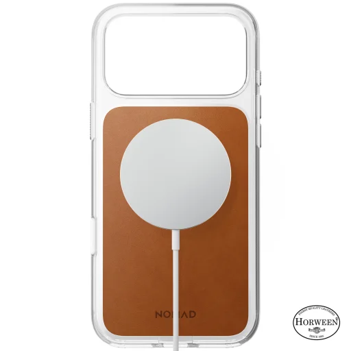iPhone 18 Pro Max / 17 Pro Max sedlová hnedá (Horween) Nomad Clear Leather prémium kožené ochranné puzdro - 3