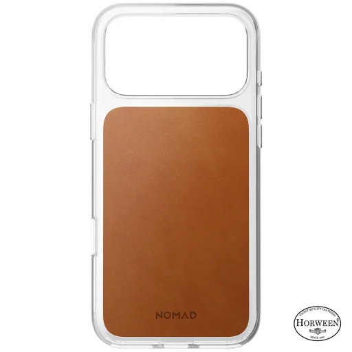 iPhone 18 Pro Max / 17 Pro Max sedlová hnedá (Horween) Nomad Clear Leather prémium kožené ochranné puzdro - 5
