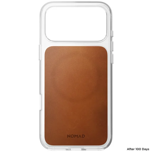 iPhone 18 Pro Max / 17 Pro Max sedlová hnedá (Horween) Nomad Clear Leather prémium kožené ochranné puzdro - 6