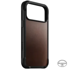 iPhone 18 Pro Max / 17 Pro Max Nomad Rugged ochranný kryt z pravej kože, rustikálna hnedá (Horween)