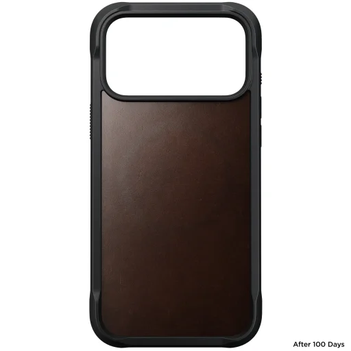 iPhone 18 Pro Max / 17 Pro Max Nomad Rugged ochranný kryt z pravej kože, rustikálna hnedá (Horween) - 6