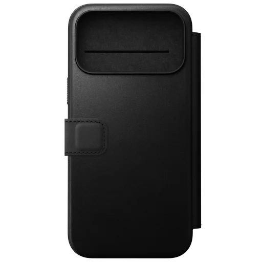 iPhone 18 Pro Max / 17 Pro Max čierne Nomad Modern Leather Folio prémiové kožené vyklápacie puzdro - 4