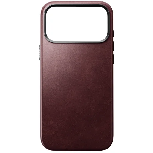 Apple iPhone 18 Pro Max / 17 Pro Max bordó Nomad Traditional Leather prémium bőrtok - 4