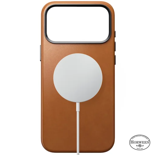 iPhone 18 Pro Max / 17 Pro Max Nomad Traditional valódi bőr hátlaptok, nyeregbarna (Horween) - 3