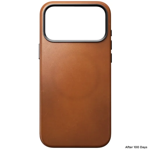 iPhone 18 Pro Max / 17 Pro Max Nomad Traditional valódi bőr hátlaptok, nyeregbarna (Horween) - 6