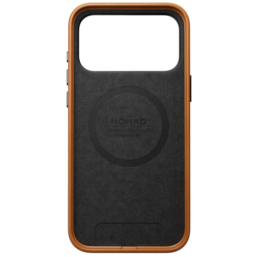 iPhone 18 Pro Max / 17 Pro Max Nomad Traditional zadný kryt z pravej kože, sedlová hnedá (Horween) - 8