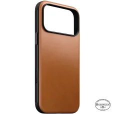 iPhone 18 Pro Max / 17 Pro Max sedlovohnedé Nomad Modern Leather Case (Horween) prémiové kožené ochranné puzdro