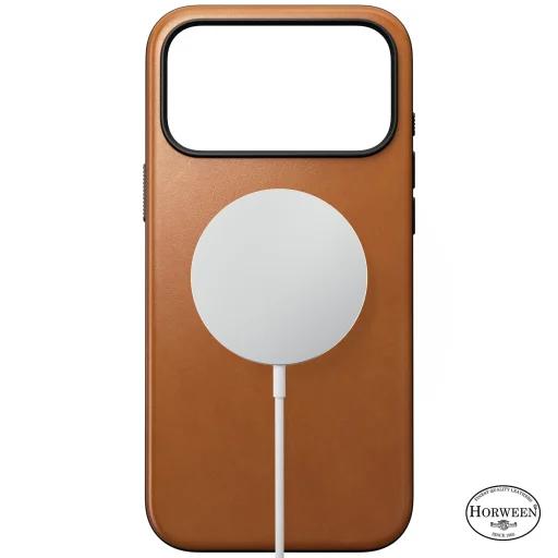 iPhone 18 Pro Max / 17 Pro Max sedlovohnedé Nomad Modern Leather Case (Horween) prémiové kožené ochranné puzdro - 3