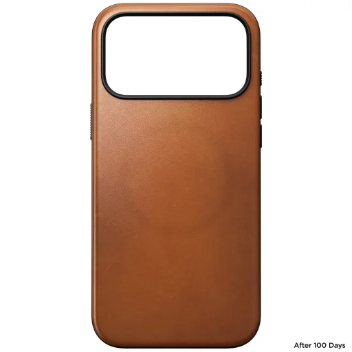 iPhone 18 Pro Max / 17 Pro Max sedlovohnedé Nomad Modern Leather Case (Horween) prémiové kožené ochranné puzdro - 6
