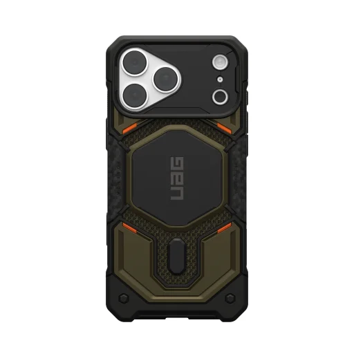 Apple iPhone 18 Pro Max / 17 Pro Max zöld UAG Monarch Pro MagSafe Kevlar ütésálló tok - 12