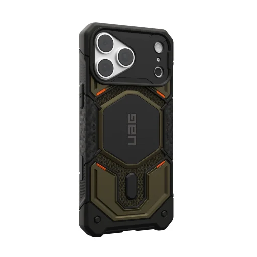 Apple iPhone 18 Pro Max / 17 Pro Max zöld UAG Monarch Pro MagSafe Kevlar ütésálló tok - 14