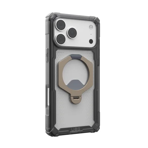 Apple iPhone 18 Pro Max / 17 Pro Max popolavosivý a titánový UAG Plasma XTE 360 MagSafe nárazuvzdorný ochranný kryt s 360° otočným stojanom - 15