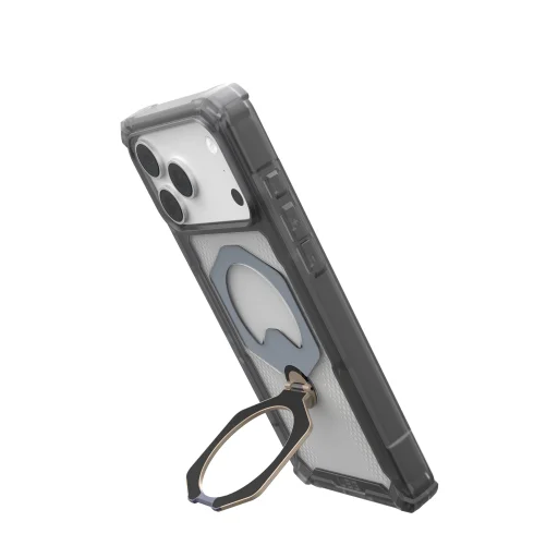 Apple iPhone 18 Pro Max / 17 Pro Max popolavosivý a titánový UAG Plasma XTE 360 MagSafe nárazuvzdorný ochranný kryt s 360° otočným stojanom - 21