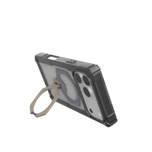 Apple iPhone 18 Pro Max / 17 Pro Max hamuszürke és titán UAG Plasma XTE 360 MagSafe ütésálló védőtok 360 fokban forgatható támasztékkal - 3