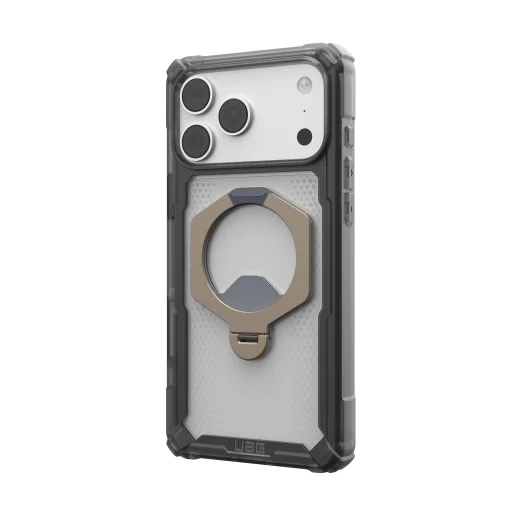 Apple iPhone 18 Pro Max / 17 Pro Max hamuszürke és titán UAG Plasma XTE 360 MagSafe ütésálló védőtok 360 fokban forgatható támasztékkal - 16