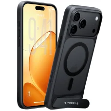 Apple iPhone 18 Pro Max fekete Torras Ostand L1 MagSafe tok beépített állvánnyal