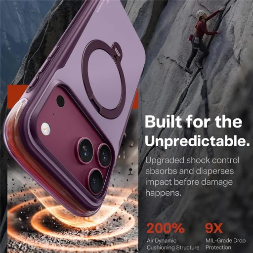 Fialové puzdro Torras Ostand Q3 Air Pro pre iPhone 18 Pro Max - 7