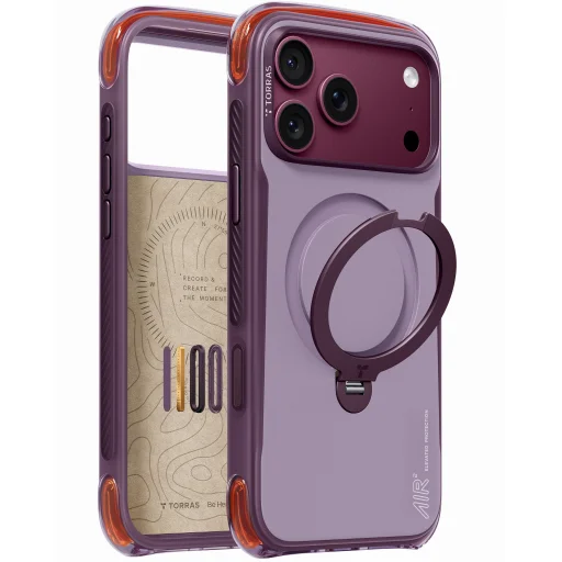 TORRAS Ostand Q3 Air Pro puzdro pre iPhone 18 Pro, fialové - 2