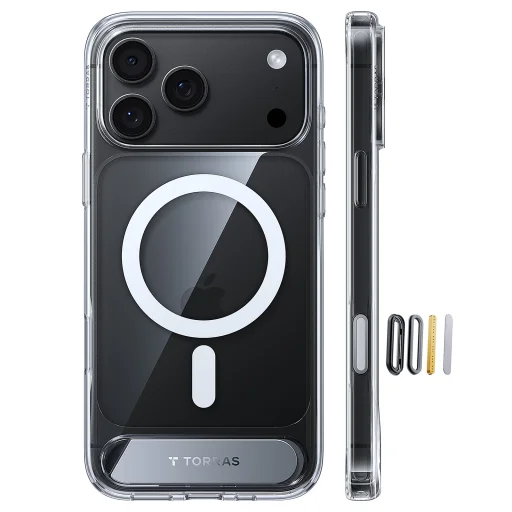 iPhone 18 Pro Max átlátszó Torras Ostand L1 tok - 2