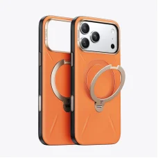 iPhone 18 Pro Max Torras Ostand Q3 VegSkin, narancssárga