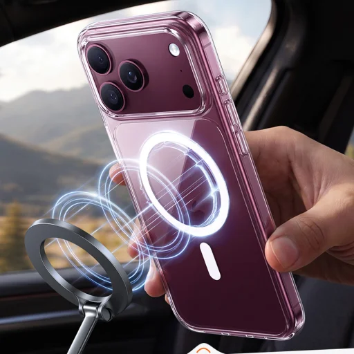 Apple iPhone 18 Pro átlátszó Torras Guardian-Mag tok - 5