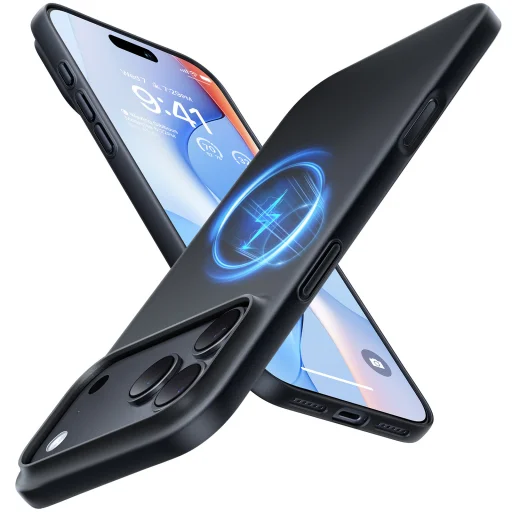 iPhone 18 Pro fekete Torras OriginFit-Mag tok - 1