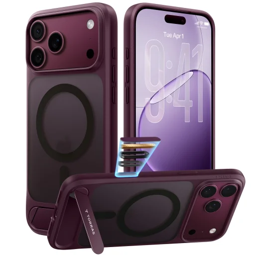 Fialové puzdro Torras Ostand L1 pre Apple iPhone 18 Pro Max - 3