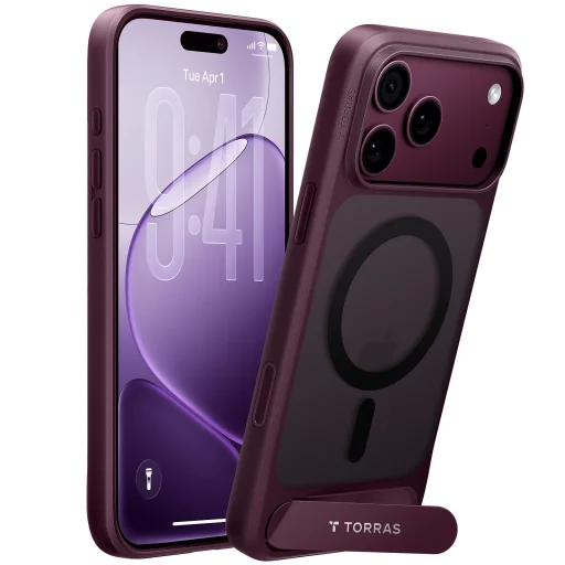 Fialové puzdro Torras Ostand L1 pre Apple iPhone 18 Pro Max - 1