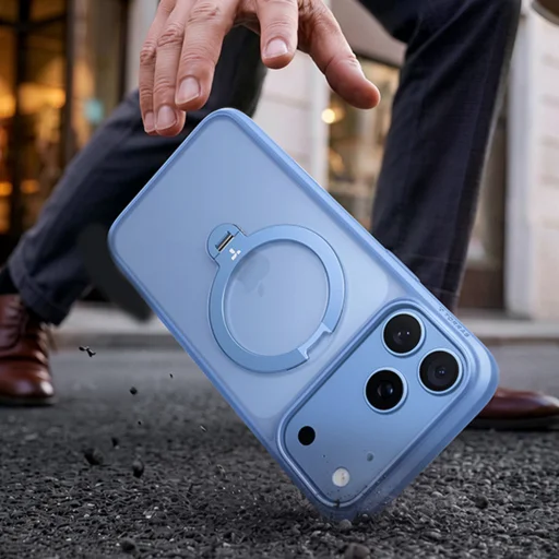 iPhone 18 Pro Max kék Torras Ostand Q3 Spin tok - 7