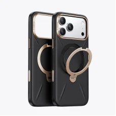 iPhone 18 Pro fekete Torras Ostand Q3 VegSkin tok