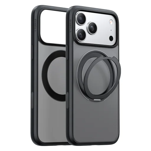 iPhone 18 Pro fekete Torras Ostand O1 Guardian tok - 2